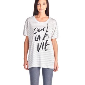Cest La Vie graphic women's tee